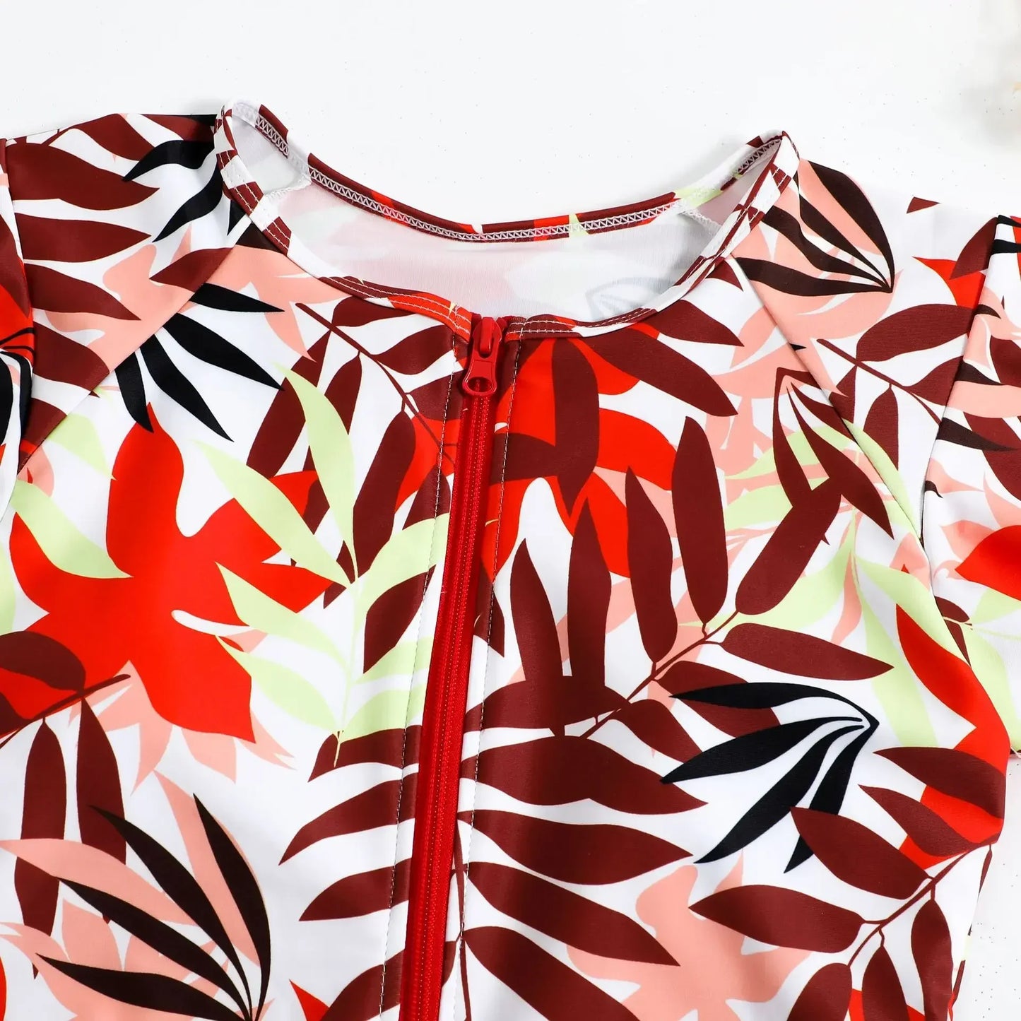 2024 Fashion Short Dress One-piece Swimsuit Zipper Swimsuit Sexy Bikini Women's Thickened Printed Swimming Beach Wear Summer