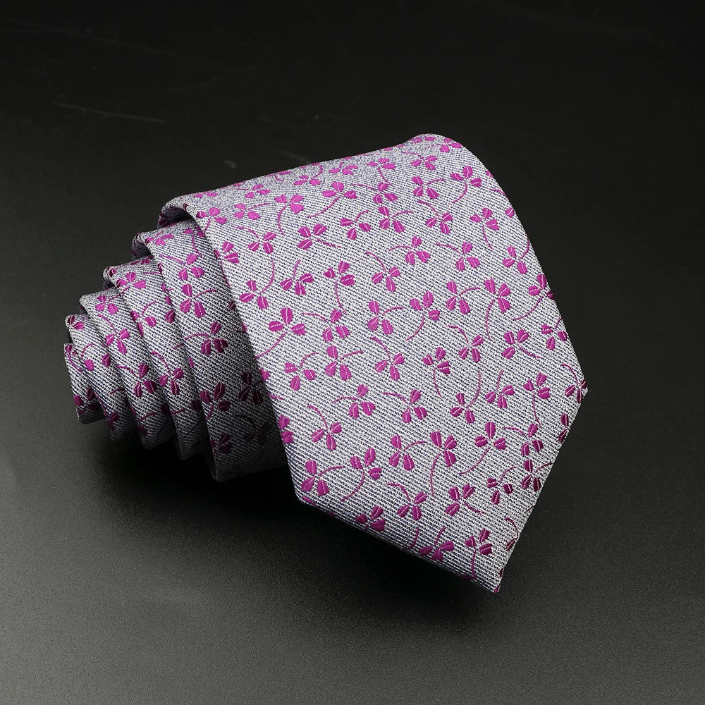 New Style Fashion Jacquard Floral Paisley Necktie Polyester Male Narrow Red Blue Tie Suit Shirt Gift For Men Accessory Gravatas