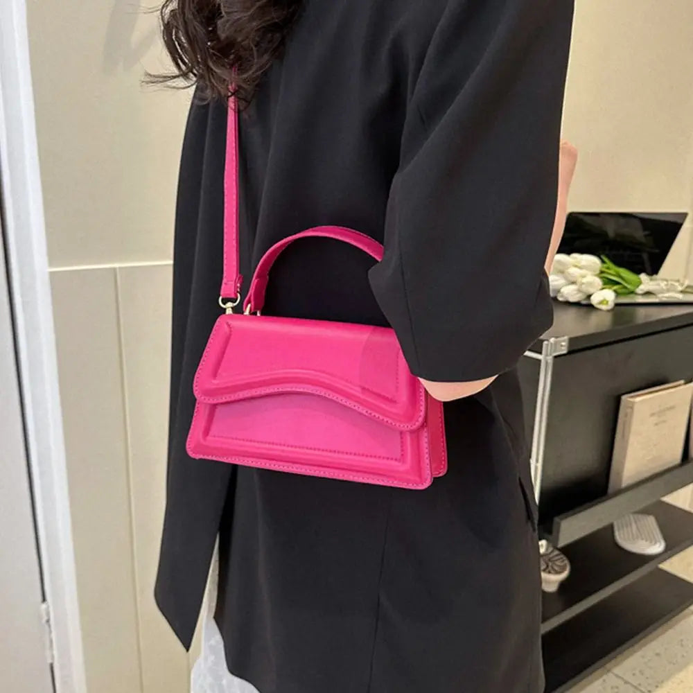 New Fashion Sling Shoulder Bag Trend PU Leather Messenger Handbags Solid Color Leisure Stylish Crossbody Bags For Women Girls