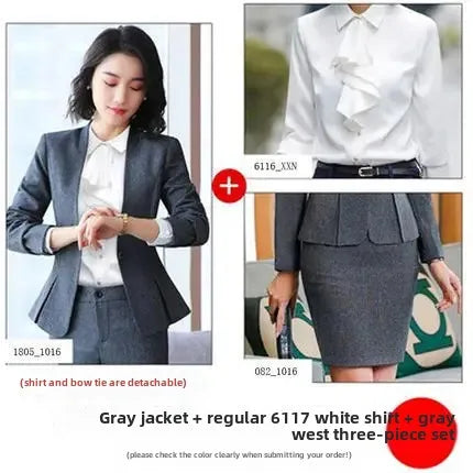 Elegant Red Western-style Suit Jacket For Women Fashionable Professional Attire For Hosting Events Job Interviews