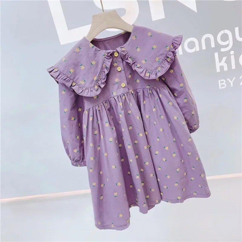 Girls Dress Autumn Spring New Long Sleeve Kids Dress Princess Dress Kids Clothes Vestido Flower Girl Dresses Clothing Wholesale