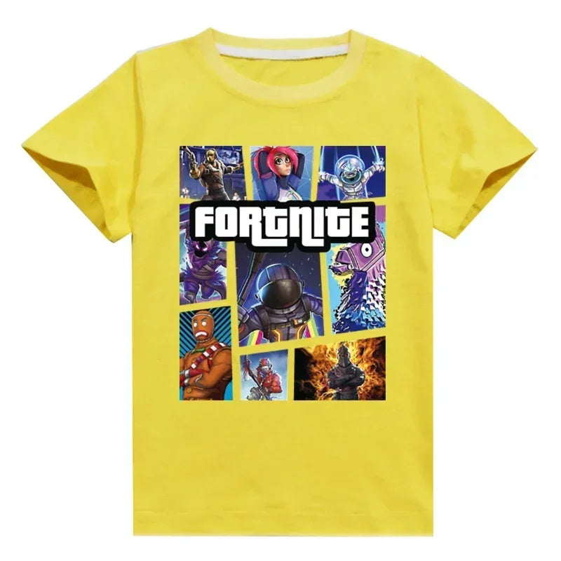 Fortnite T-Shirt Summer Cartoon Children Short Sleeve T-Shirt for Boys Girls Kids TShirt Clothing Print Clothes