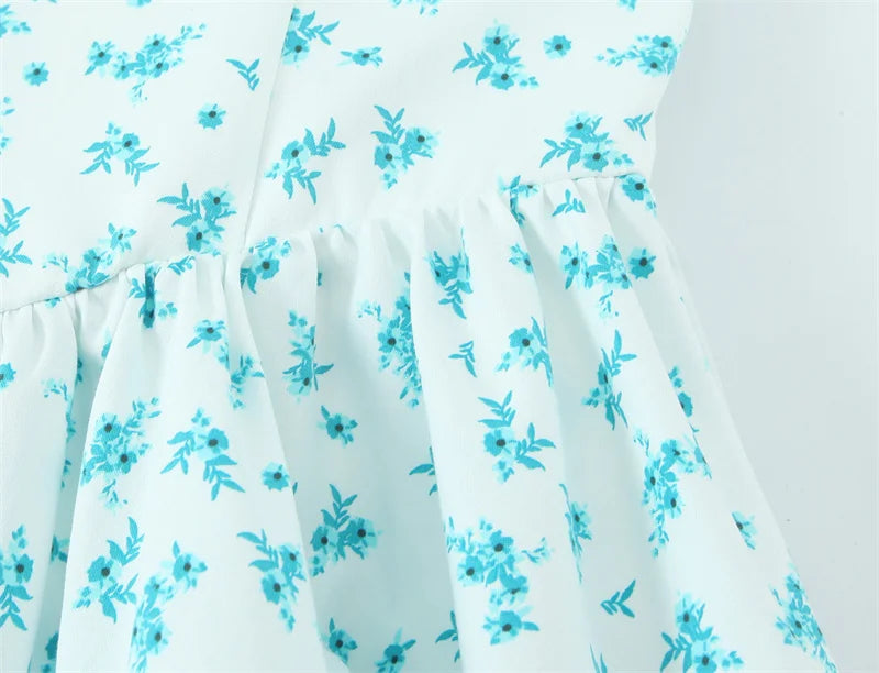 Women's Dresses Spring 2025 New Floral Print Mini Dress Sexy Suspenders Fresh and Sweet Girl Summer Mint Cool 4661382