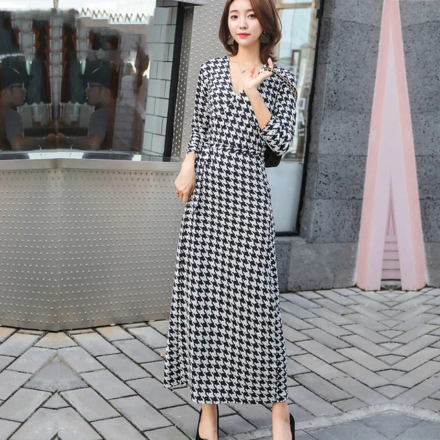 FANIECES Summer Wrap Dresses Women Sexy V Neck Split Maxi Dress Print Female Casual Beachwear Lace Up Party Vestidos Robe платье