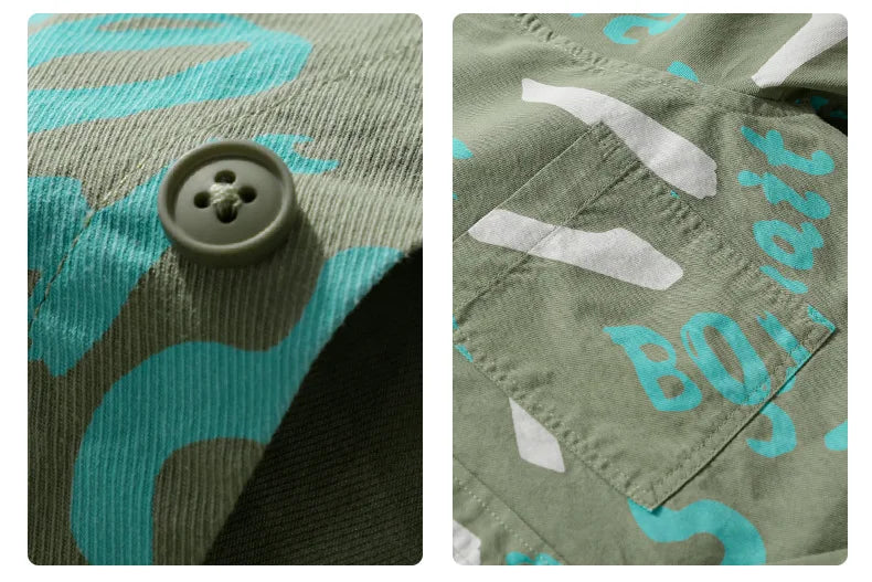 Spring Autumn Men's Clothing Design Sense Simple Long Sleeve Letter Printed Shirt Trendy Casual Fashion Versatile Men's Blouse