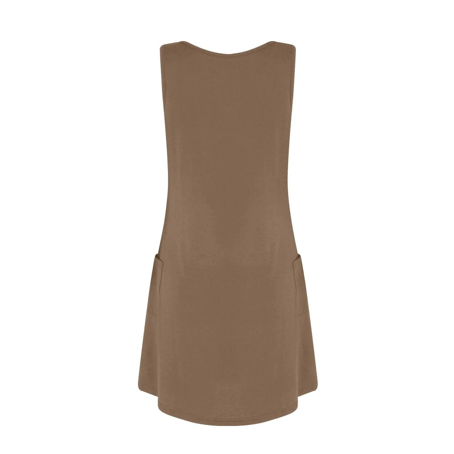 Womens Summer Dresses Plain Loose V Neck Sleeveless Sundresses Swimsuit Coverup With Pockets Vestidos Para Mujer платье женское