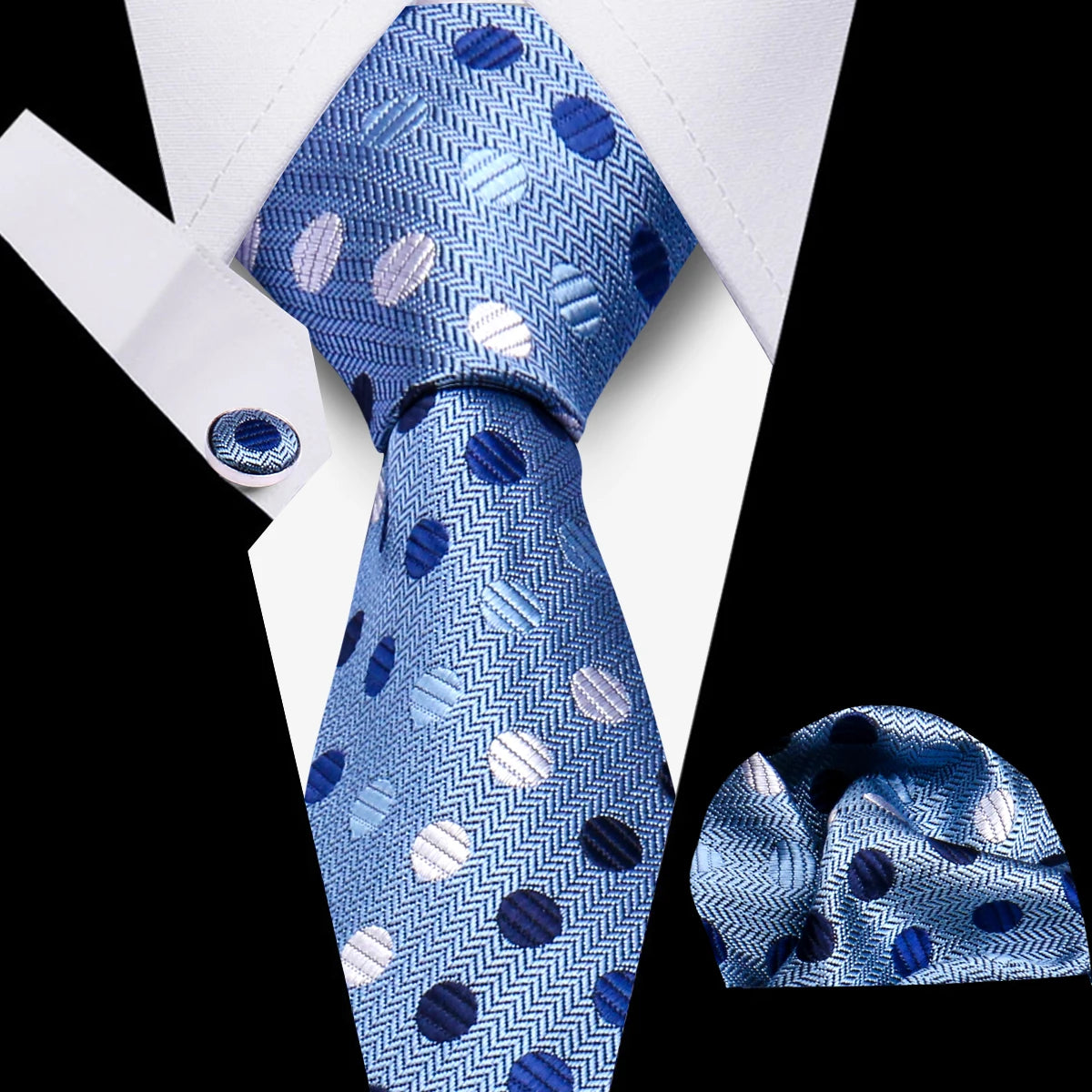Tie Men Business Necktie Set Classic Plaid Cufflinks Handkerchief For Suit Wedding High Quality 3pcs Ties Sets Formal Gravata