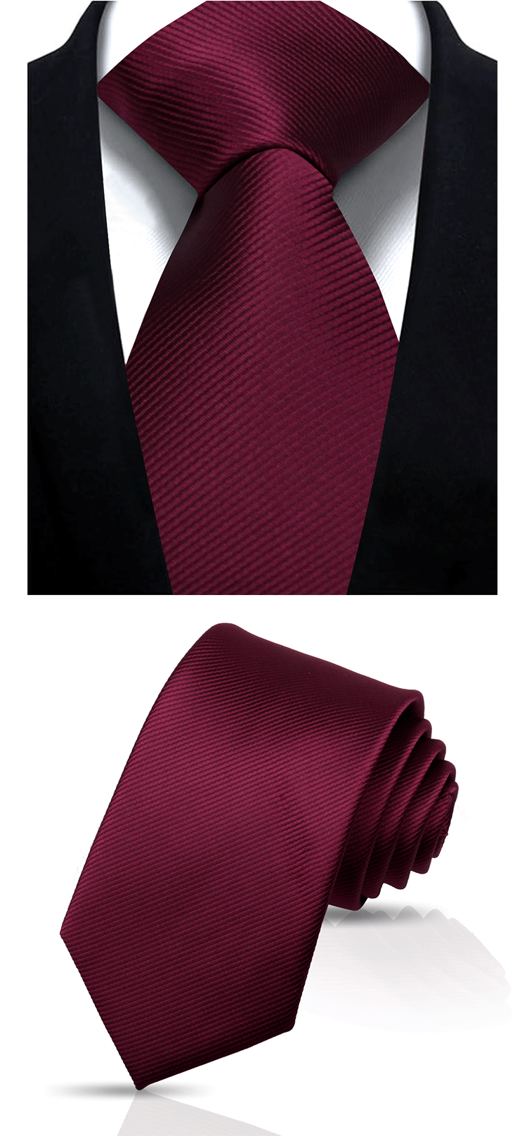 Solid Tie 7.5cm Necktie For Men Fashion Wedding Ties Slim Blue Gray Classic Neckties Men Business Jacquard Woven Classic Gravats