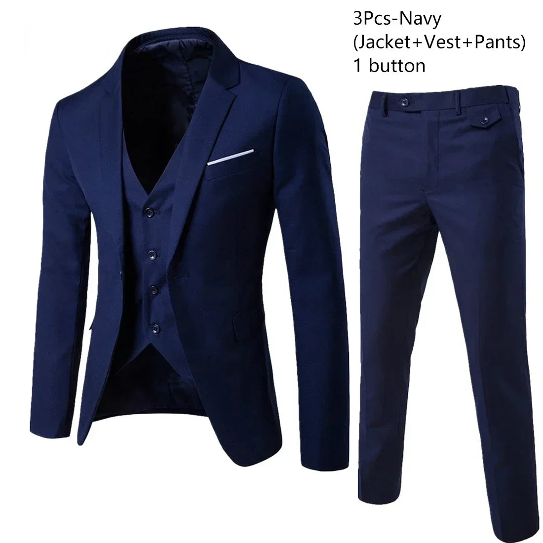 Elegant Suits For Men Wedding 3 Pieces 2 Set Luxury Fashion Classic Full Jackets Vest Pants Blazers Outfit 2024 Formal Costume