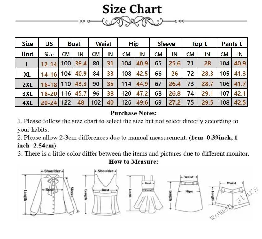 Wmstar Plus Size Two Piece Set Women Clothing Pants Sets Top Leggings Matching Office Lady Fall Clothes