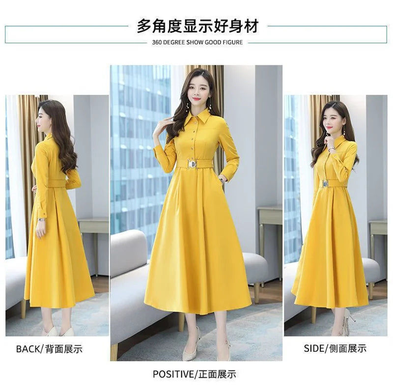 Spring Autumn Women New dignified and atmospheric Dress Mom's Skirt 2025 Top selling High end Elegance Long sleeved Bottom Skirt
