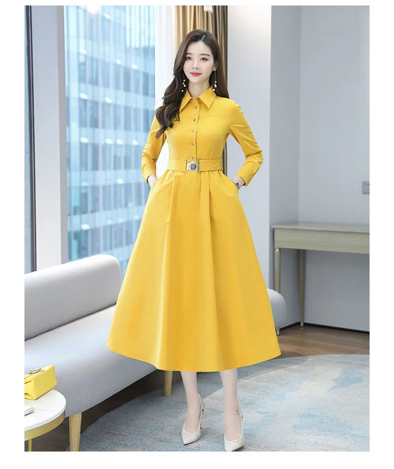Spring Autumn Women New dignified and atmospheric Dress Mom's Skirt 2025 Top selling High end Elegance Long sleeved Bottom Skirt