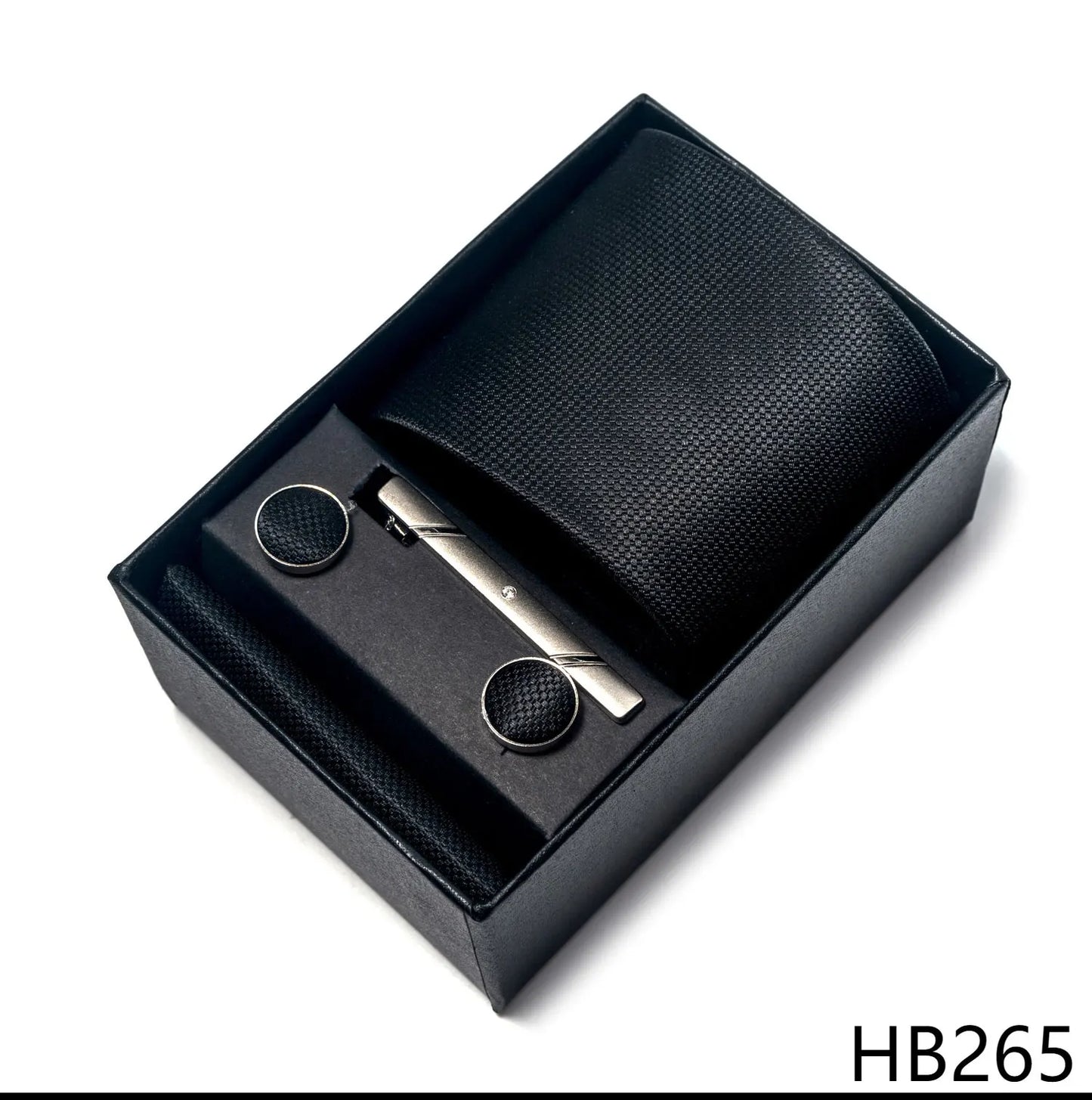 Luxury Brand 8 cm Tie Handkerchief Cufflink Clip Set For Men Wedding Gravata Suit Accessories Holiday Gift Box