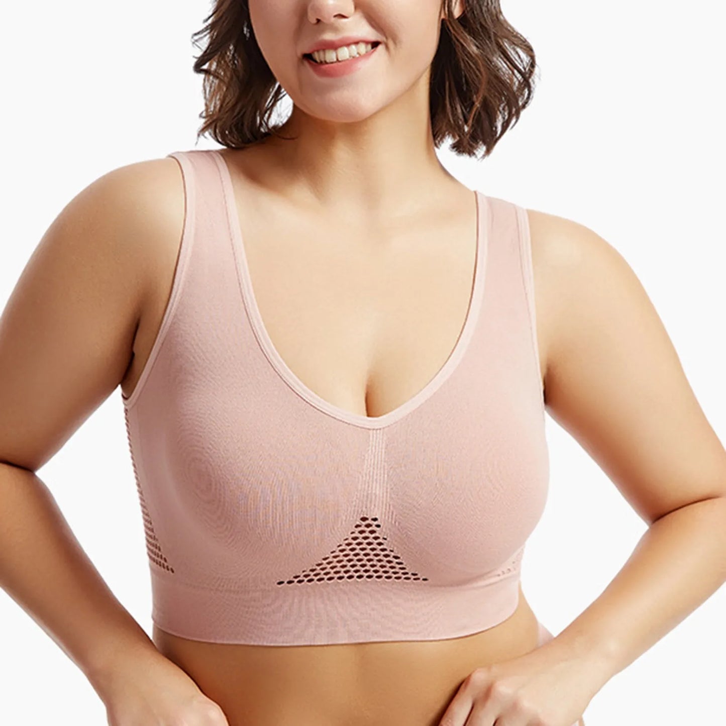 Women Large Size Bra Vest Daily Casual Running Fitness Yoga Beauty Tank Top Sports Vest Without Steel Rims Comfy Breathable Bra