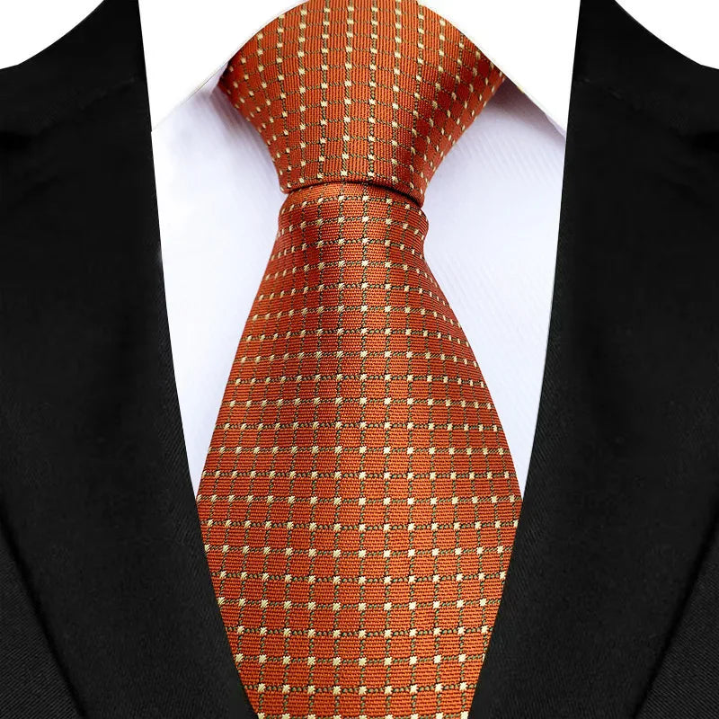 Luxury 8CM Mens Ties Polka Dot Necktie Formal Classic Business Necktie Jacquard Woven Neck ties For Men Groom Wedding Party