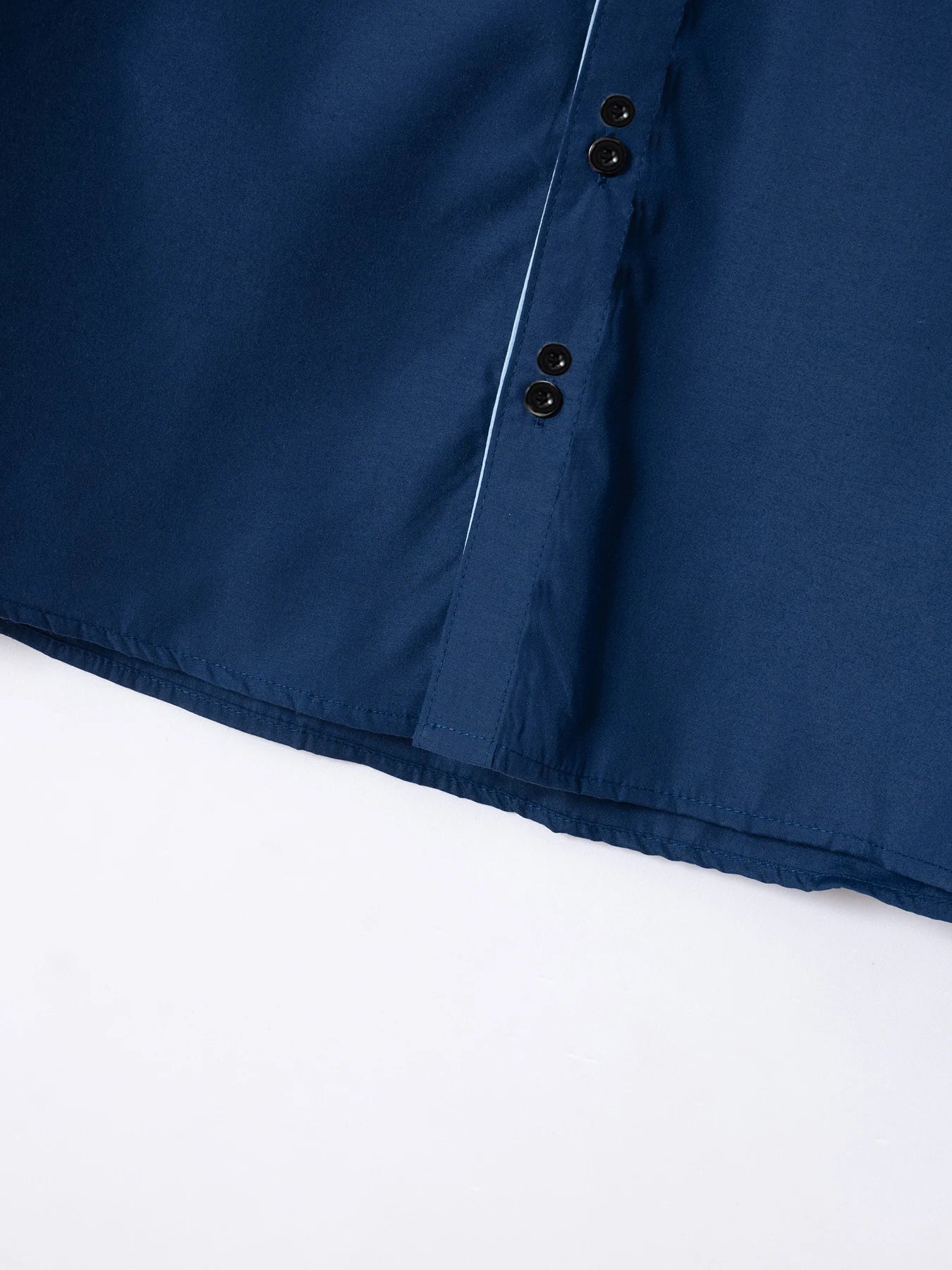 Men's Shirt Business Casual Comfortable Cotton Lapel Color Matching Pocket Holiday Long Sleeve Top