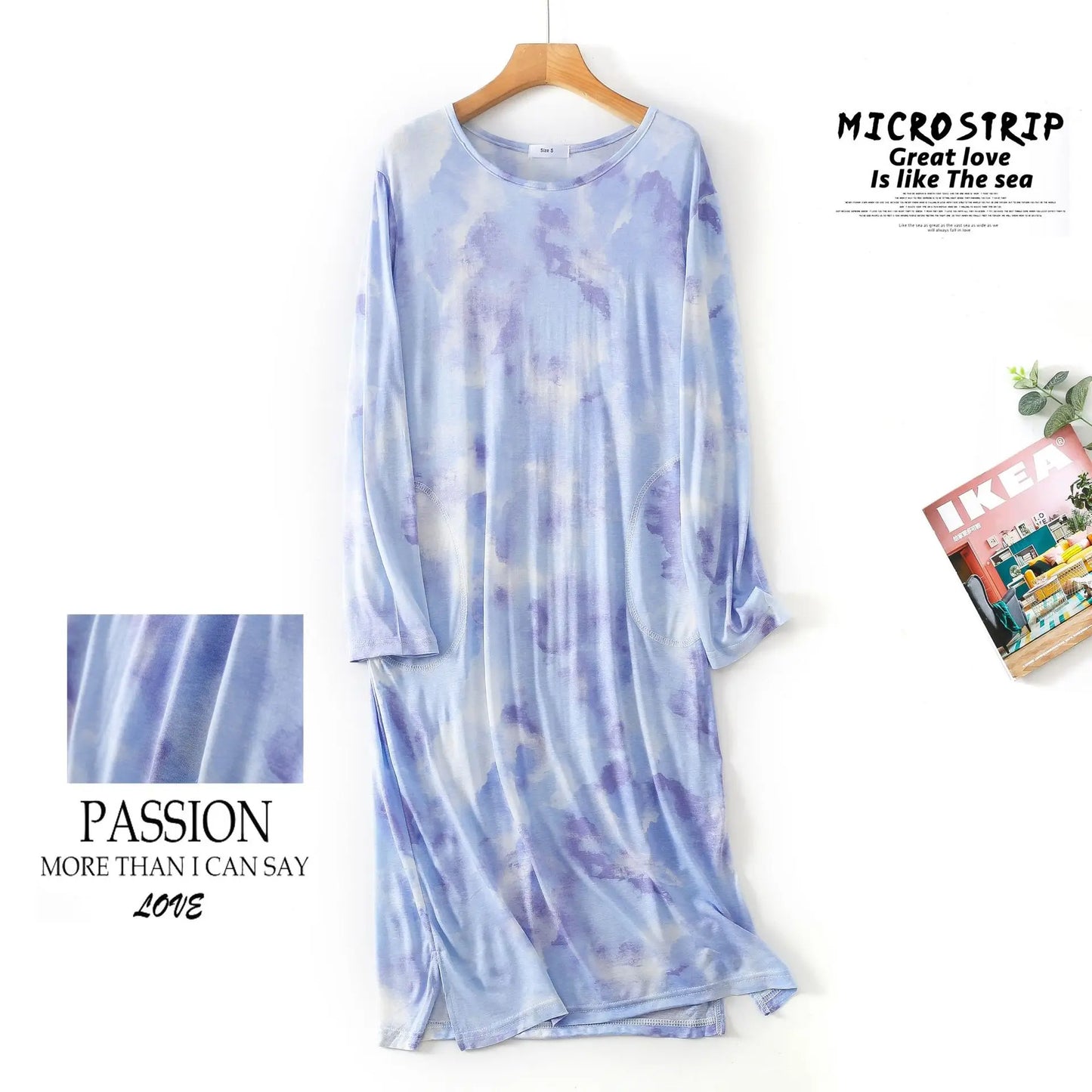 Spring Autumn Female Casual Loose Cartoon Night Dress Ladies 100% Cotton Nightgown Women Long Sleeve Sleepshirts Home Dress