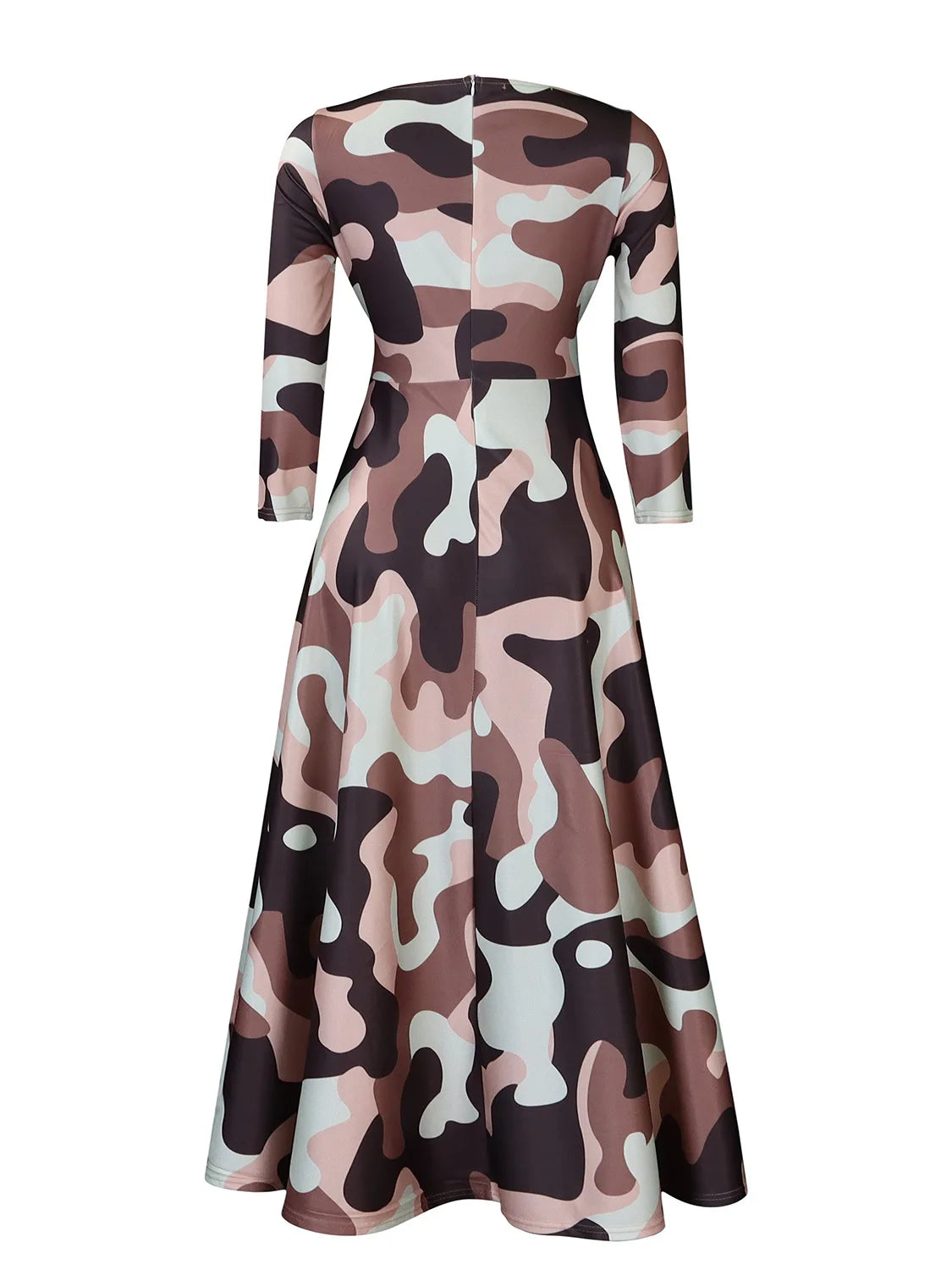 Women's 2024 Autumn New Style Fashionable Elegant Temperament Fashionable Printed Strap Waist Large Skirt Large Size Dress