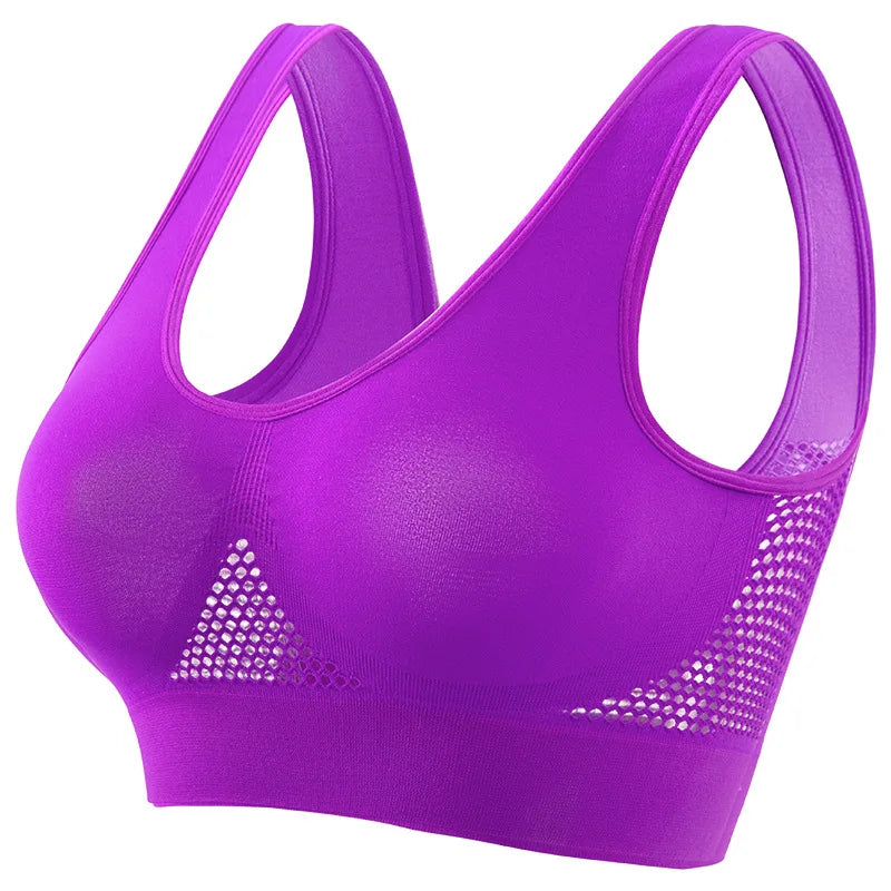 Seamless Bras For Women Push Up Sports Bralette Female Non-wire No Pad Crop Top Hollow Breathable Sexy Lingerie S-5XL Brassiere