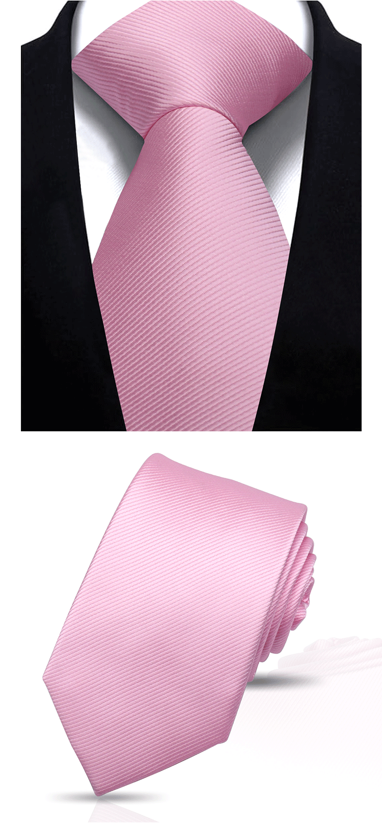 Solid Tie 7.5cm Necktie For Men Fashion Wedding Ties Slim Blue Gray Classic Neckties Men Business Jacquard Woven Classic Gravats