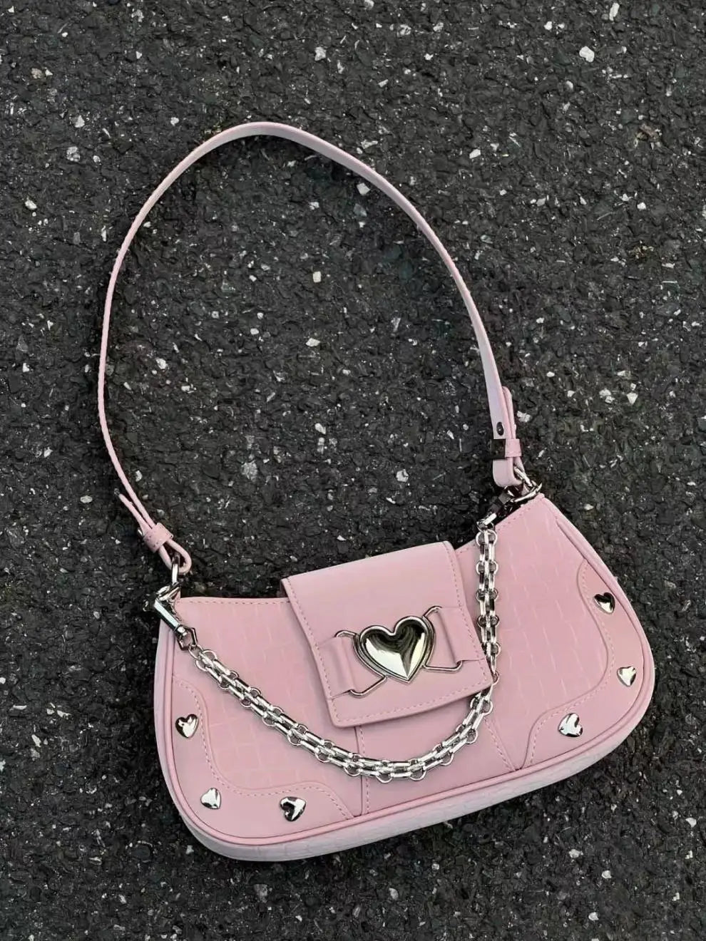 New Fashion Shoulder Bag 2025 PU Bags for Women Sweet Cool Subculture Pink Crossbody Bag сумка Bolsas