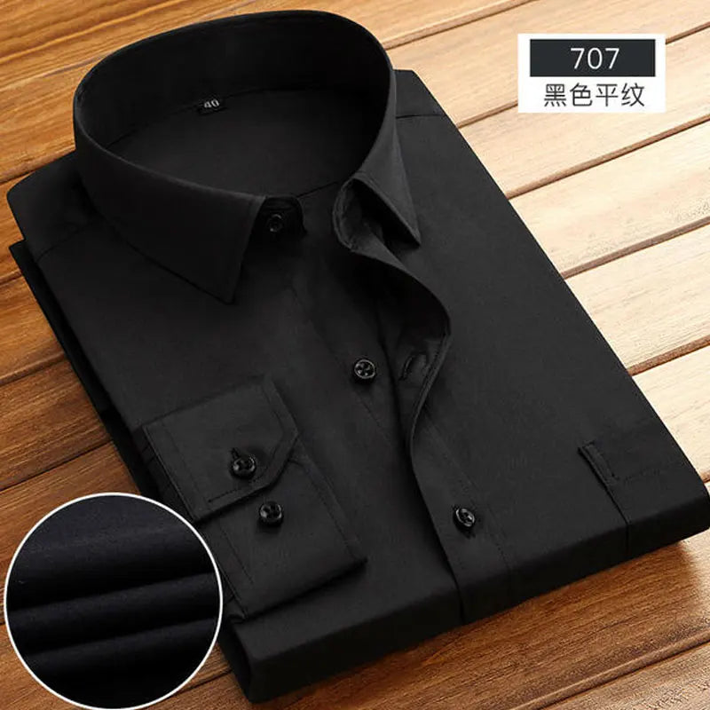 Men's long-sleeved shirt Spring summer business casual cotton non-ironing high quality breathable fashion stripe new