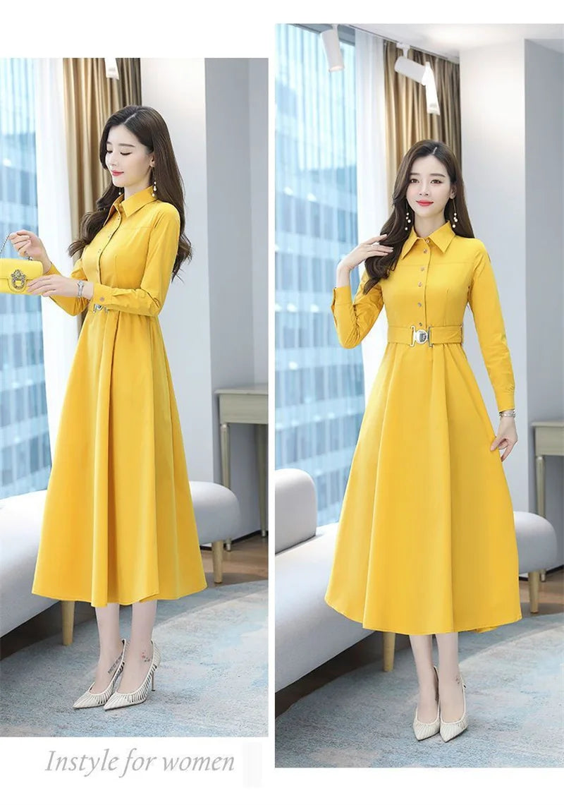 Spring Autumn Women New dignified and atmospheric Dress Mom's Skirt 2025 Top selling High end Elegance Long sleeved Bottom Skirt