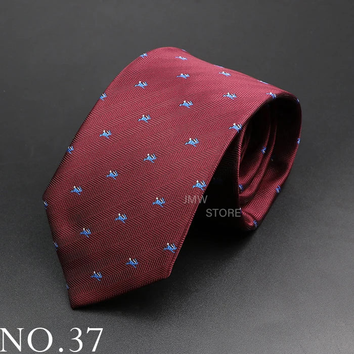 New Design Wedding Men Tie Green Wine Red Paisley Flower Animal Neckties Men Business Dropshipping Groom Collar Accessories Gift