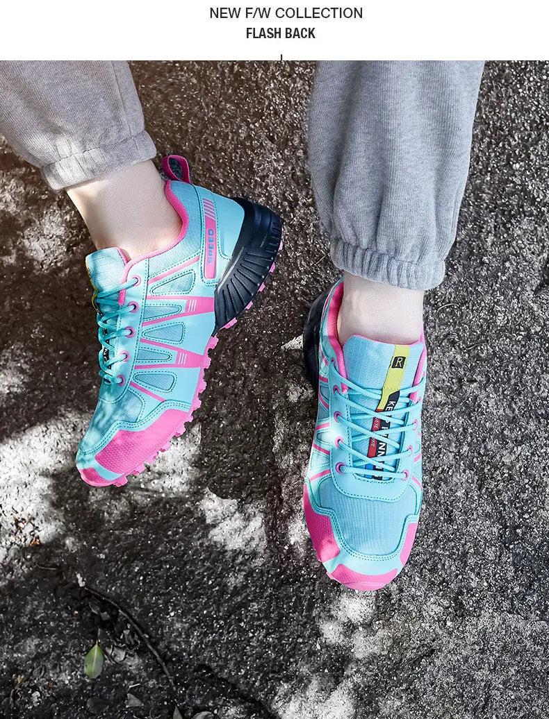 Men Women Hiking Shoes Waterproof Outdoor Trainers Lace-up Climbing Trekking Sneakers Mountain Walking Hunting Tactical Sneakers