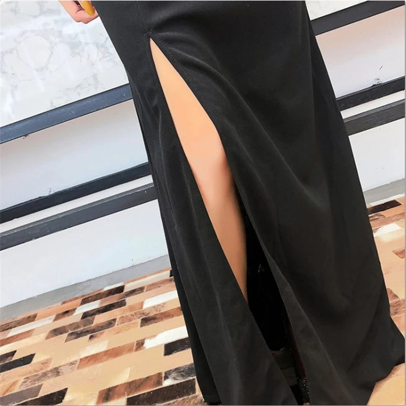 Spring Women Red Evening Party Dresses Short Sleeve V Neck Fit And Flare Long Maxi Summer Dress Lady Prom Gown Robe Longue Femme