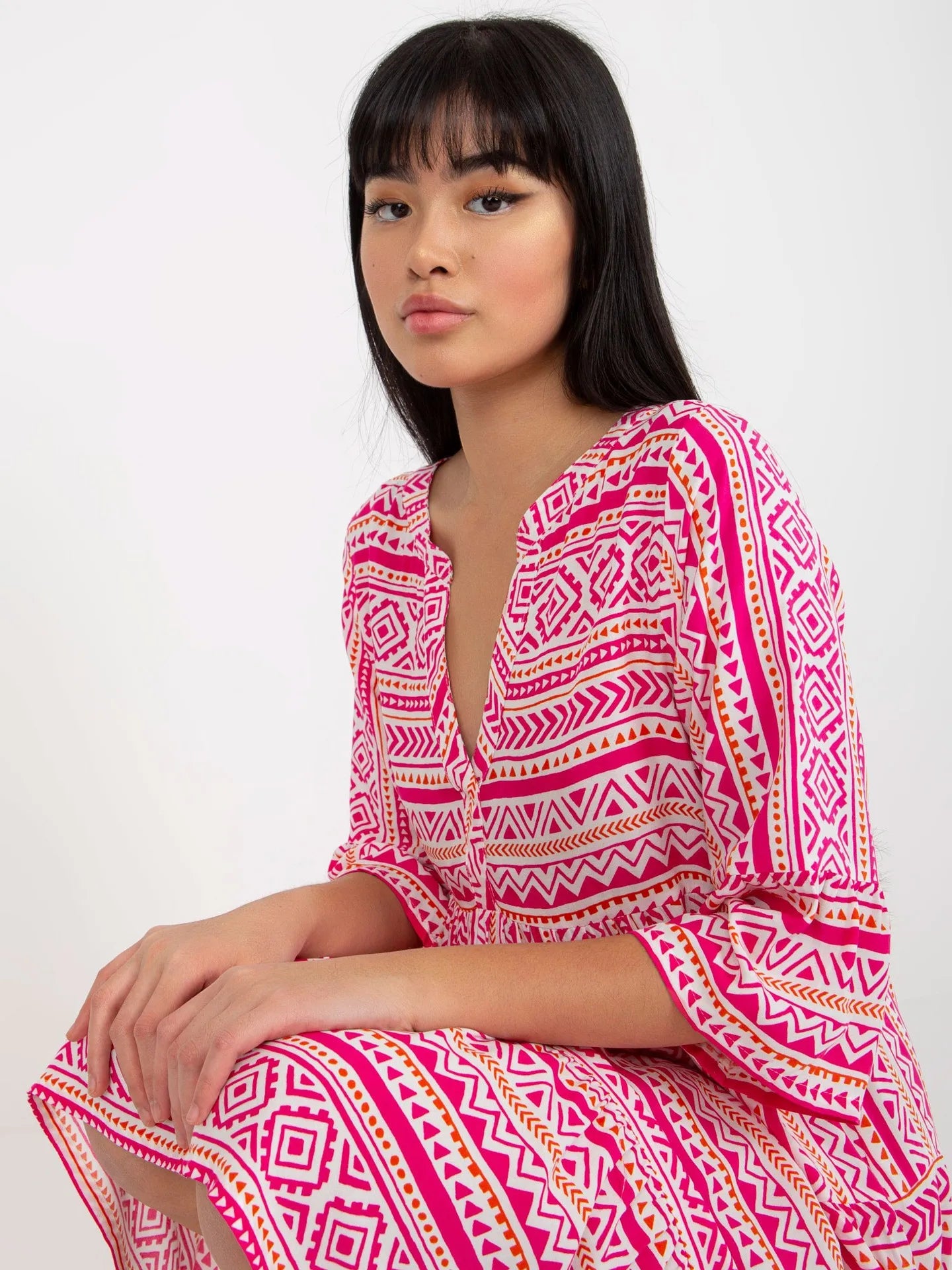 Women's Spring Summer Printed Dress Long Sleeve Flared Mid-Length Official Store Exclusive New Arrivals