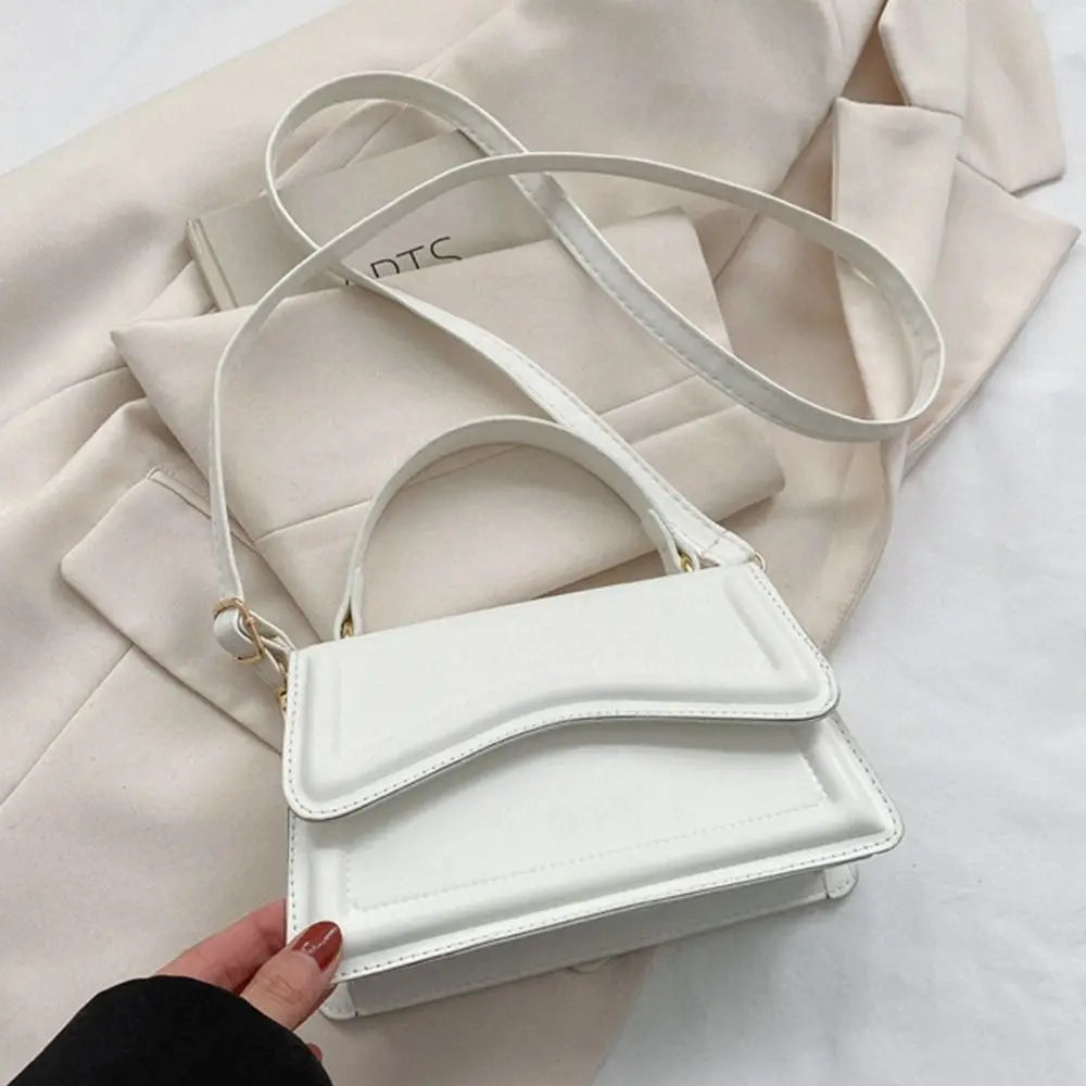 New Fashion Sling Shoulder Bag Trend PU Leather Messenger Handbags Solid Color Leisure Stylish Crossbody Bags For Women Girls