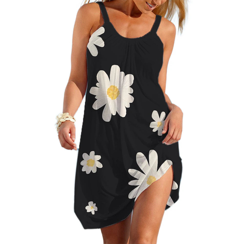 Women's Bohemian Slip Dress Ethnic Style Holiday Wear Woman Trend Streetwear Summer Lady Casual Dresse Sleevesless Beach Skirt
