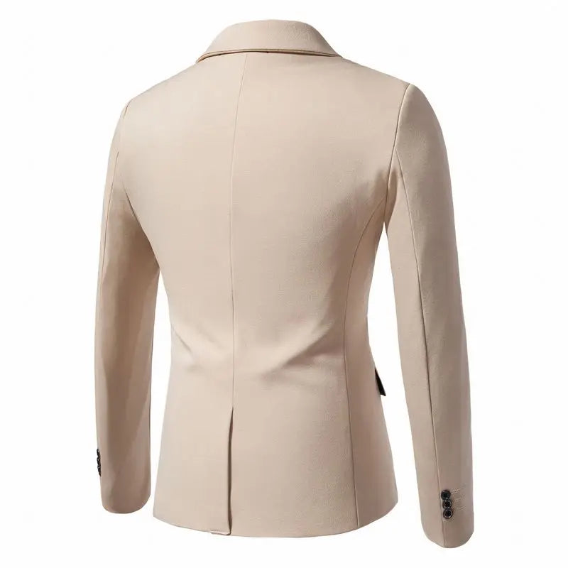 Spring Autumn Men's Single Button Slim Fit Blazers Smart Casual Turn-Down Collar Suit Jacket Men Formal Wedding Blazers Outwear
