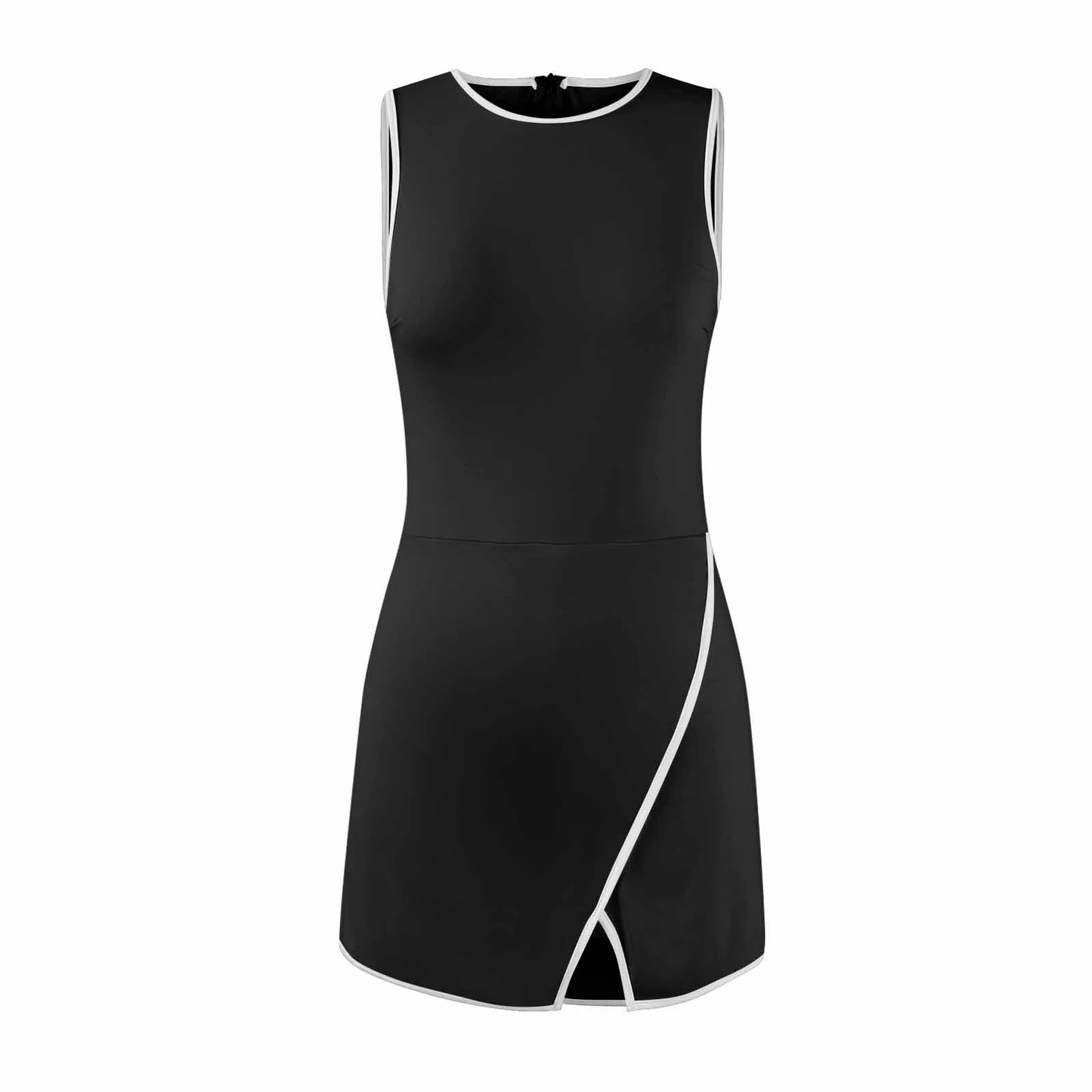 Women's Tennis Dress Summer Workout Dress Athletic Sleeveless Active Dresses Built In Shorts Fashion tight fitting Sports Skirt