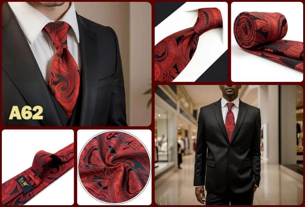 Red Pink Luxury Ties for Men Business Neckties Solid Blue Wedding Suit Formal Dress School Accessories Dropshipping