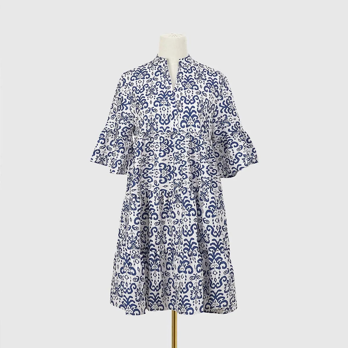 Women's Spring Summer Printed Dress Long Sleeve Flared Mid-Length Official Store Exclusive New Arrivals