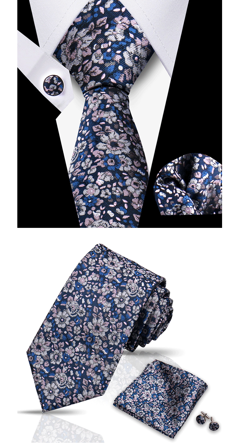 Tie For Men Classic Plaid Handkerchiefs Red Necktie Cufflinks For Men Blouse Business Wedding Accessories Women Collar Man Gift