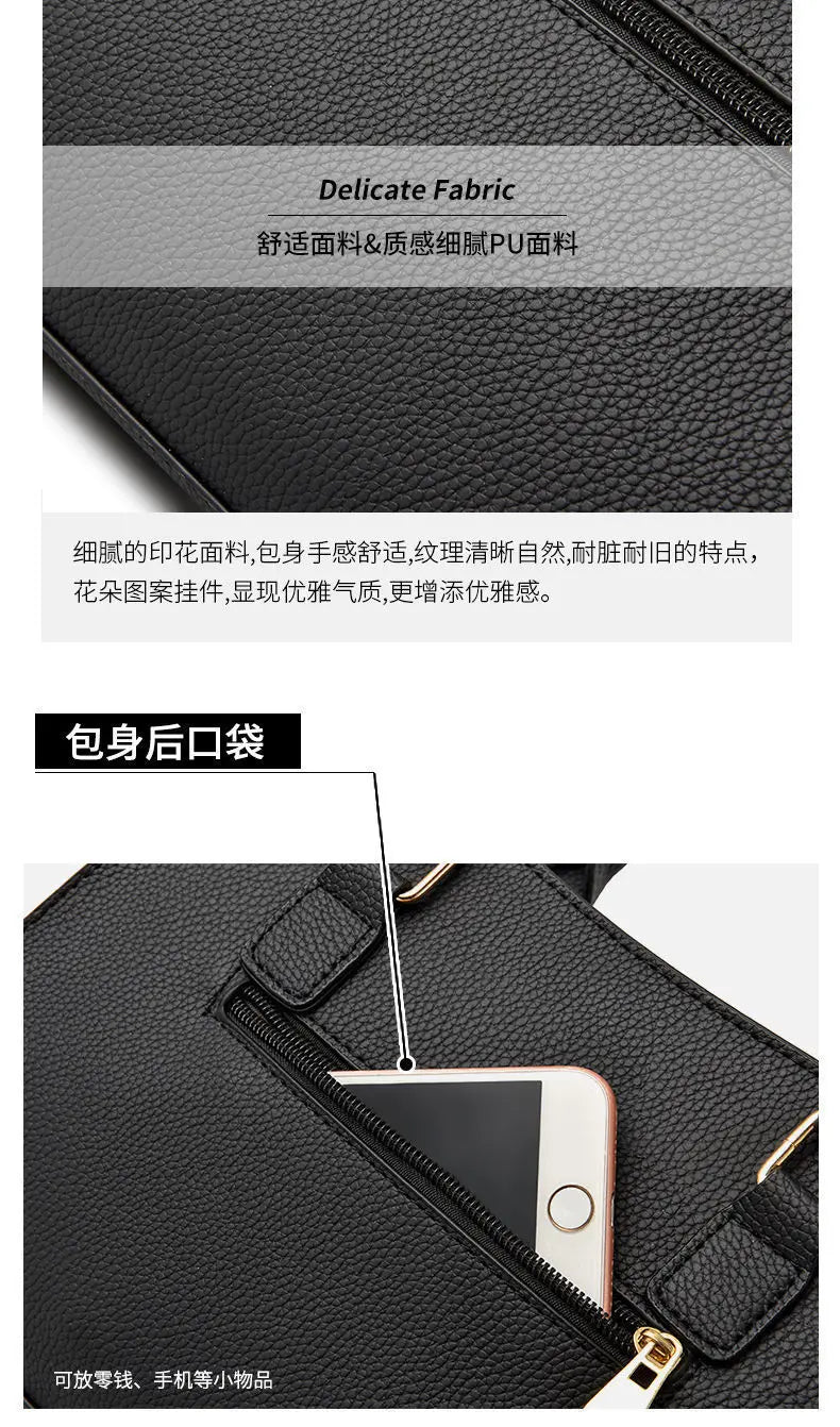 New Woman Shoulder Bag Large Capacity Handbag for Women Crossbody Bag PU Portable Bucket Bag Ladies Messenger Bags Tote Bags