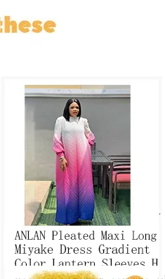 ANLAN Pleated 2 Pieces Set Women Fashion V Neck Short Batwing Sleeves Irregular Hem T-shirt&New Gradient A-line Folds Long Skirt