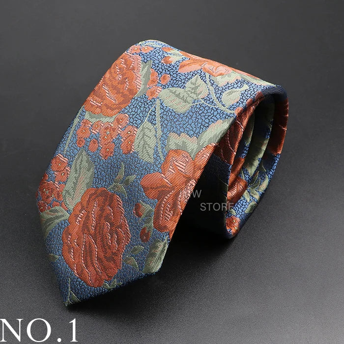 New Design Wedding Men Tie Green Wine Red Paisley Flower Animal Neckties Men Business Dropshipping Groom Collar Accessories Gift