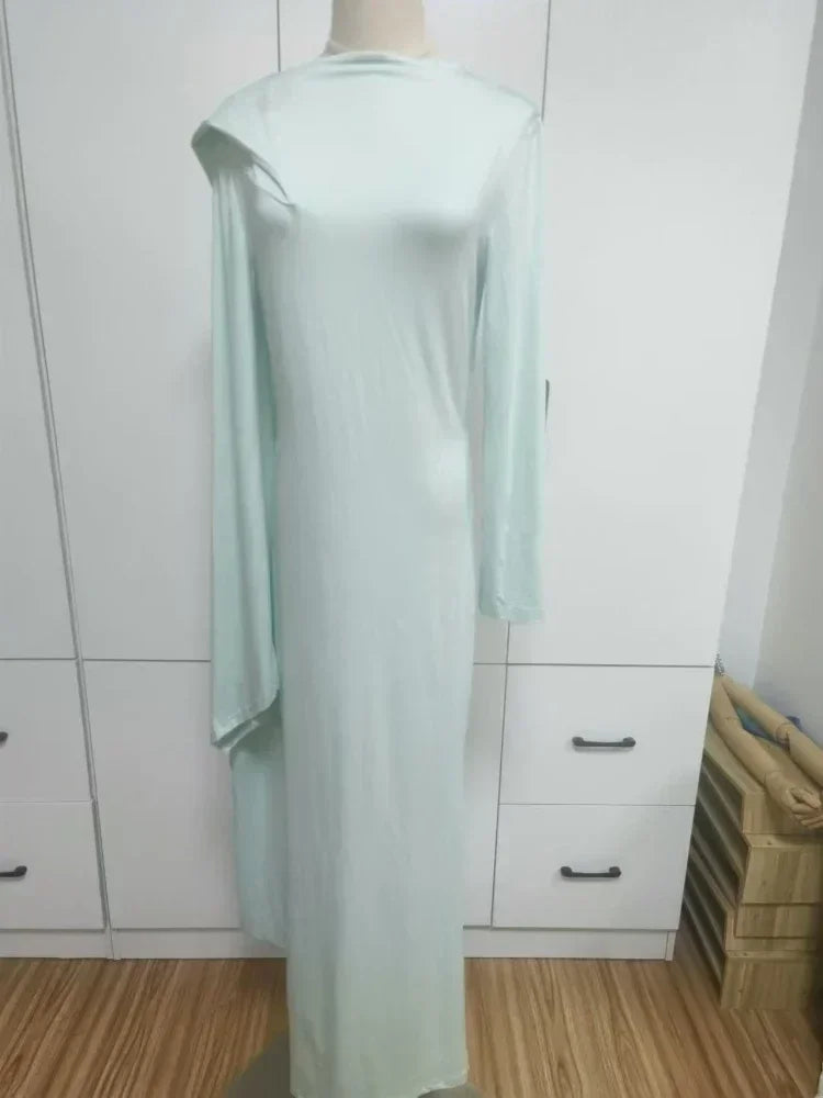 2024 Womens Dresses Spring Elegant Dresses for Women Long Shoulder Strap Loose Solid Color Casual Long Dresses Woman Clothing