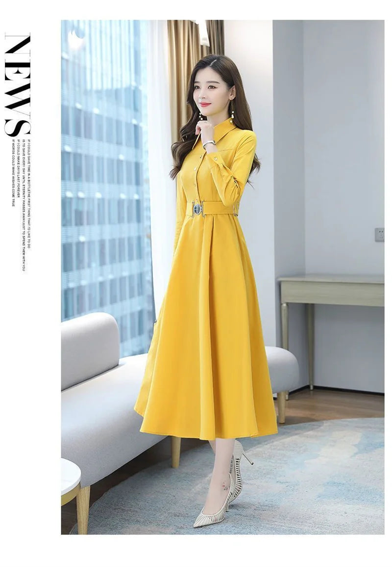 Spring Autumn Women New dignified and atmospheric Dress Mom's Skirt 2025 Top selling High end Elegance Long sleeved Bottom Skirt