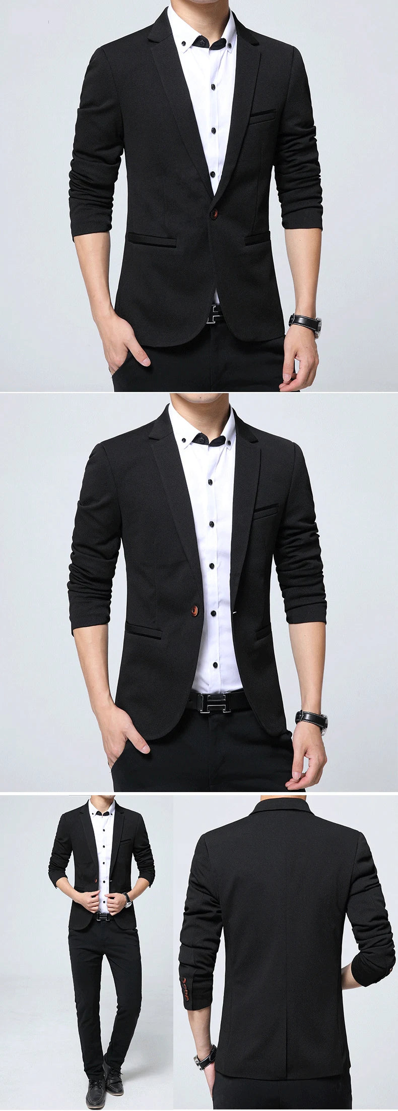 Men's Smart Casual Suit Blazers Slim Fit Sport Coat Fashion Formal Dress Groom Marriage Suit Coat Spring Autumn Outwear