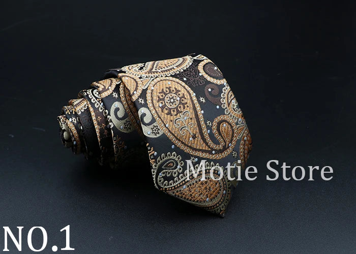 New Style Fashion Jacquard Floral Paisley Necktie Polyester Male Narrow Red Blue Tie Suit Shirt Gift For Men Accessory Gravatas