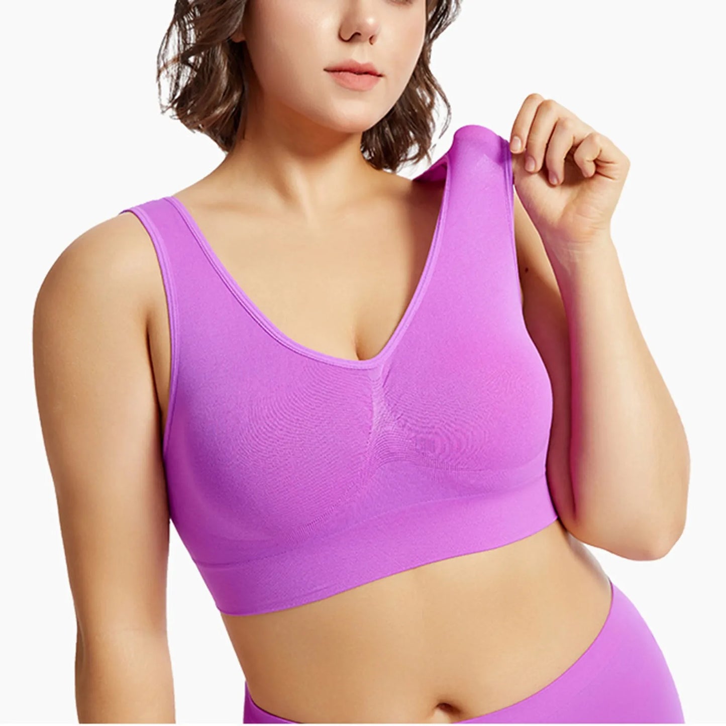 S-5XL Seamless Bras For Women Push Up Hollow Breathable Sports Bra Female Unwired No Pads Crop Top Girls Sexy Lingerie Brassiere