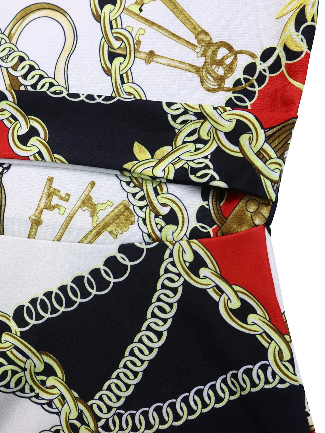 Women's 2024 Autumn New Style Fashionable Elegant Temperament Fashionable Printed Strap Waist Large Skirt Large Size Dress
