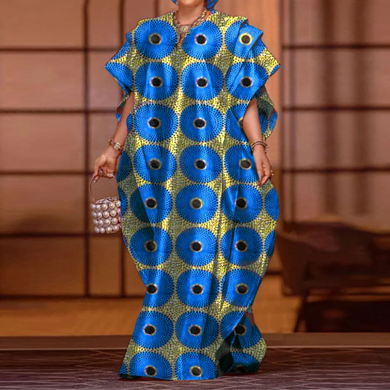 Plus Size 5XL VONDA Printed Women Maxi Long Dress 2025 Summer Sundress Bohemian Party Vestidos Casual Loose Robe Femme