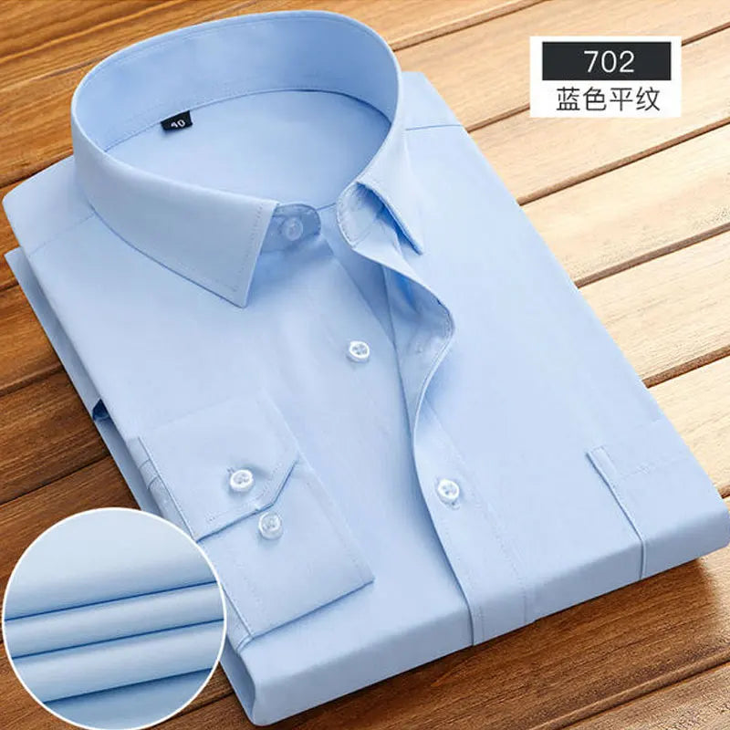 Men's long-sleeved shirt Spring summer business casual cotton non-ironing high quality breathable fashion stripe new