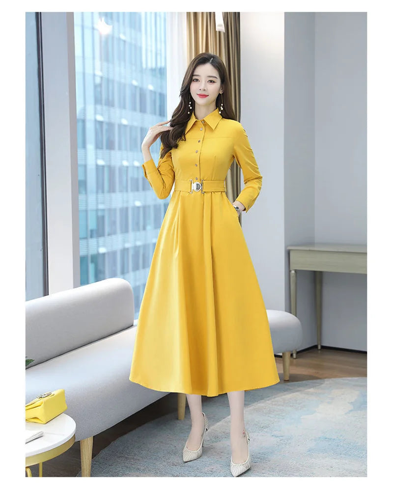 Spring Autumn Women New dignified and atmospheric Dress Mom's Skirt 2025 Top selling High end Elegance Long sleeved Bottom Skirt
